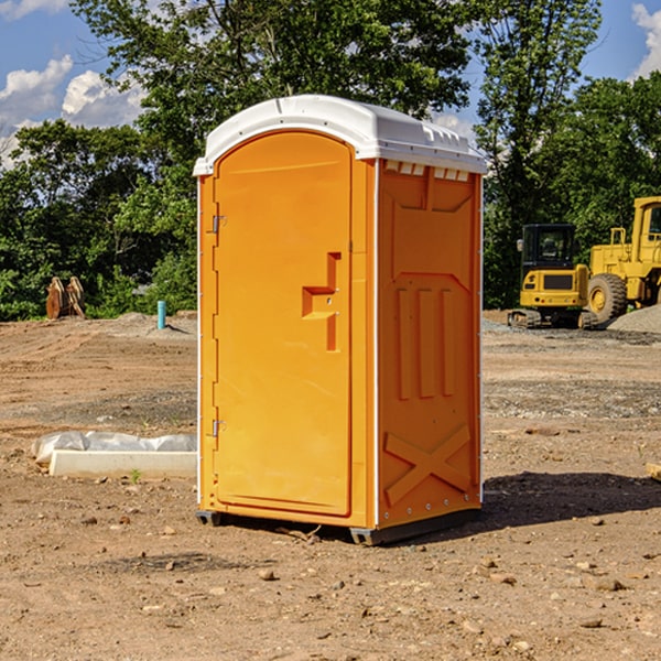 how often are the porta potties cleaned and serviced during a rental period in Wrightstown